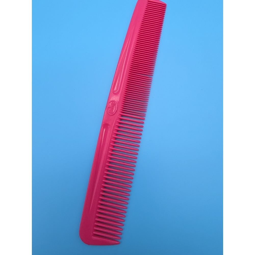 Vintage Goody Hair Comb Bright Pink Wide & Tight Teeth Slim Unbreakable 8 Inches